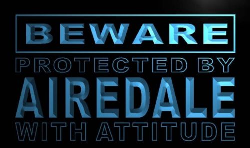 Beware Airedale Neon Light Sign